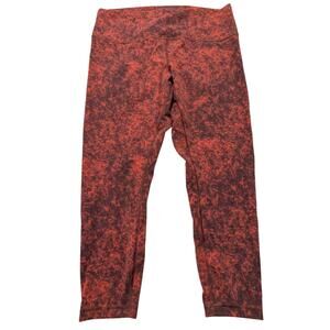 Lululemon Sz 16 Wunder Under Train High Rise Crop Leggings Denim Wash Autumn Red